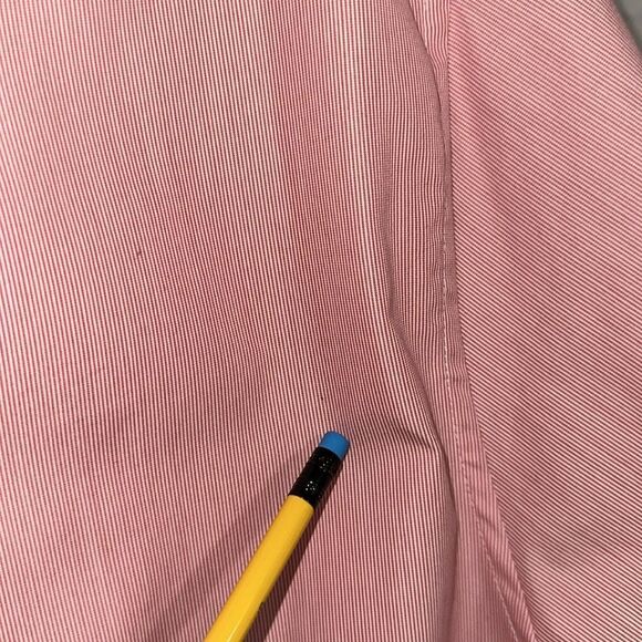 Ted Baker 6/XL Red Sayhi Micro Pin Stripe Short Sleeve Button Shirt - Picture 14 of 16